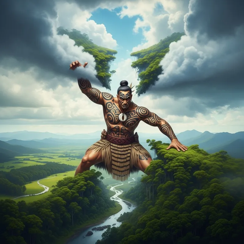 Maori God Parting Earth and Sky - Epic Creation Scene