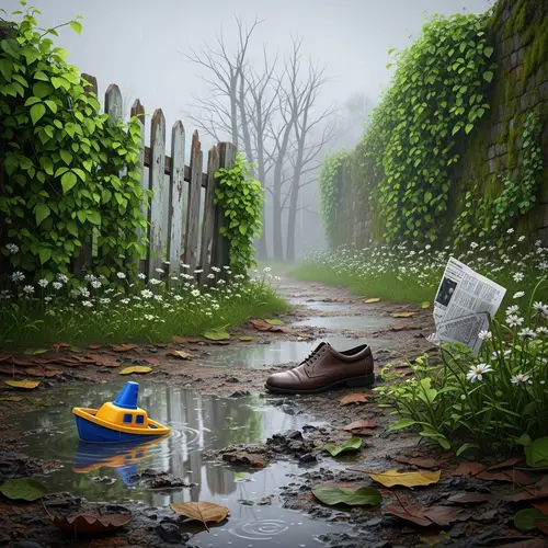 Nature Reclaims: What the Rain Took Away