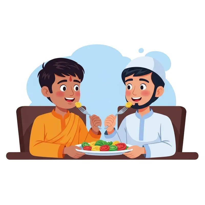 Unity and Togetherness: Boys of Different Cultures Sharing a Meal Unity and Togetherness: Boys of Different Cultures Sharing a Meal