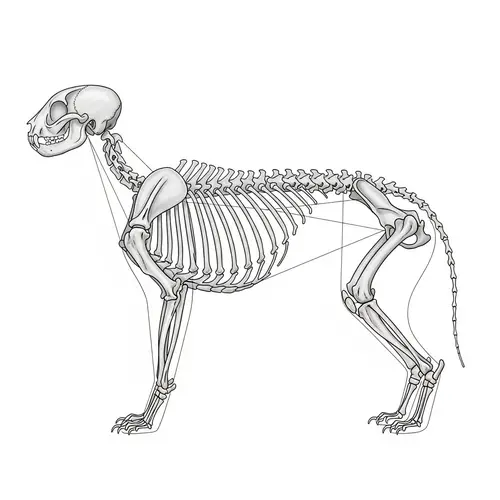 Cat Skeleton Anatomy - Detailed Illustration