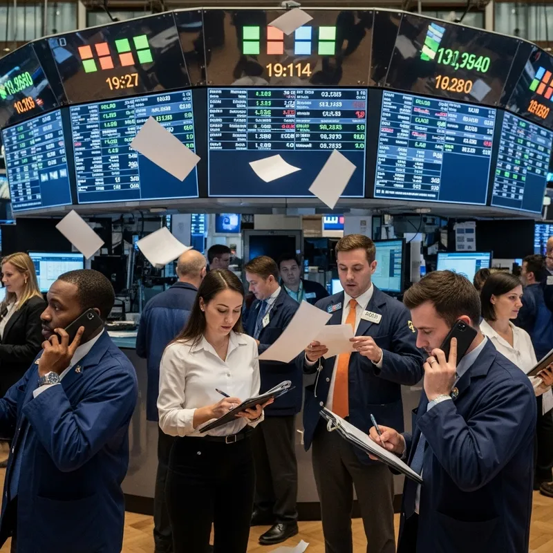 Bustling Stock Exchange Interior | Trading Platform