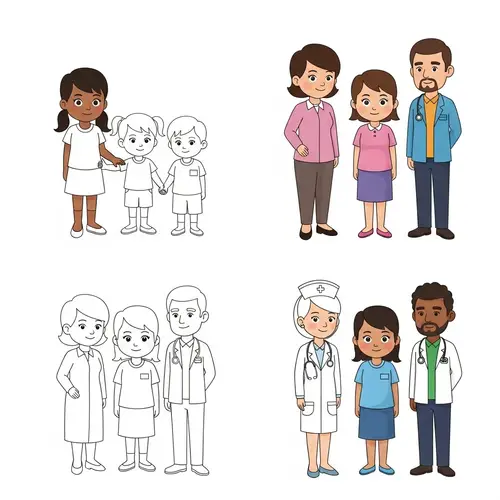 Cartoon Characters for Kids' Medical Education Series