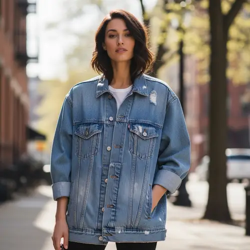 Oversized Denim Jacket for Women | Boyfriend Style | Autumn & Spring