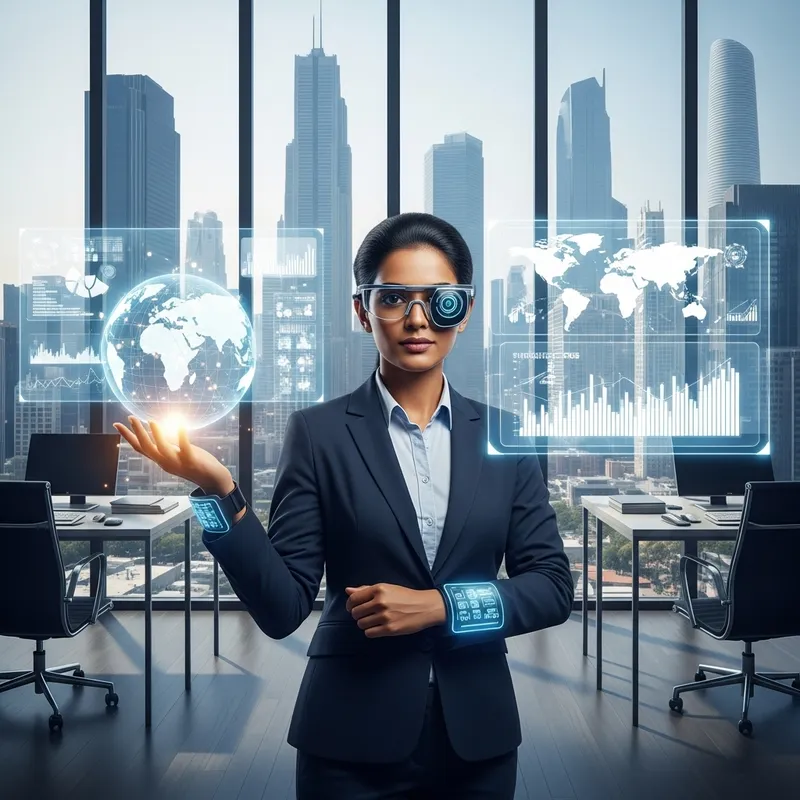 Futuristic South Asian Female Entrepreneur