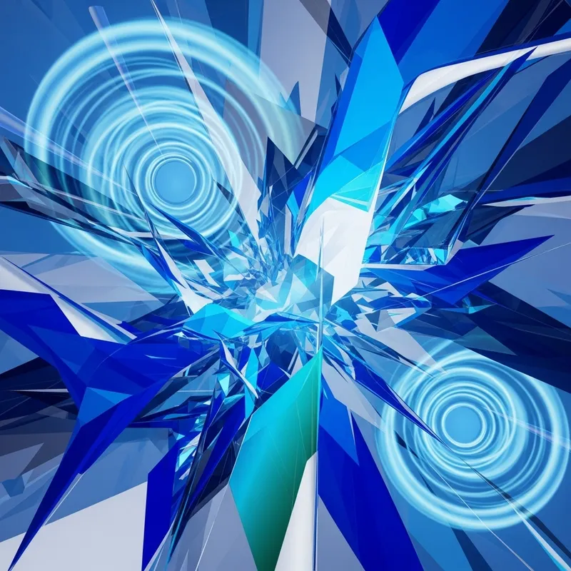 Exploring the Future: Abstract Blue Shapes
