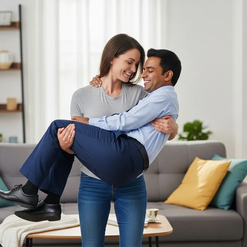 Heartwarming Mini Giantess: Gentle Woman Caring for Small Man Heartwarming Mini Giantess: Gentle Woman Caring for Small Man