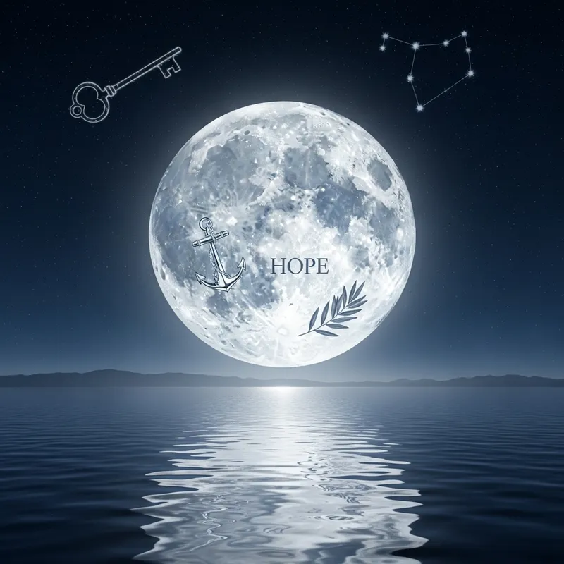 Moon Hope & Optimism | Symbolic Moonlit Scene for Positivity