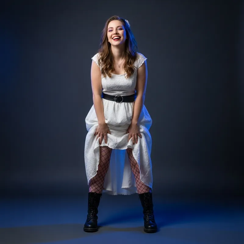 Vibrant Portrait of a Unique Geeky Woman