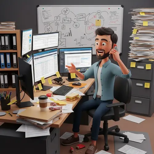 Cheerful South Asian Entrepreneur in 3D Cartoon Style