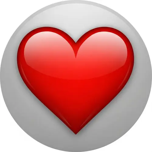 Vibrant Red Heart Emoji with 3D Effect