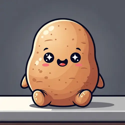 Cute Baby Potato Illustration - Joyful and Expressive