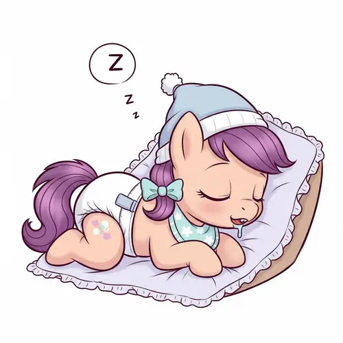 Adorable Newborn Pony in Baby Attire | Cute Crawling Pony Dreaming in Cradle