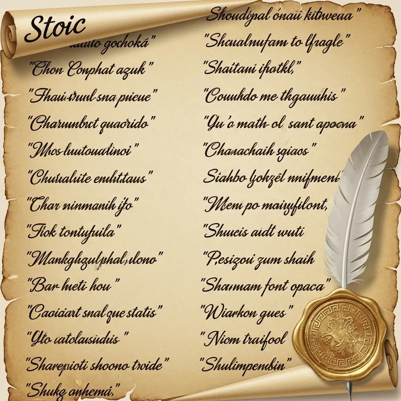 Ancient Stoic Quotes on Parchment | Wisdom & Knowledge Ancient Stoic Quotes on Parchment | Wisdom & Knowledge