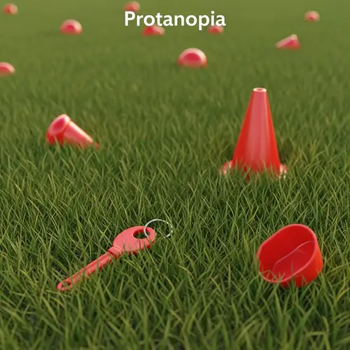 Protanopia Simulation: Color Blindness Test Image