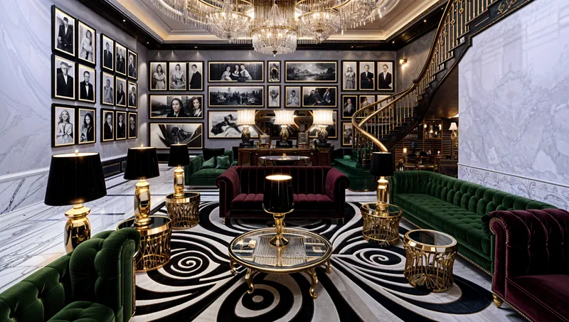 Luxurious Hollywood Glamour Hotel Lobby Luxurious Hollywood Glamour Hotel Lobby