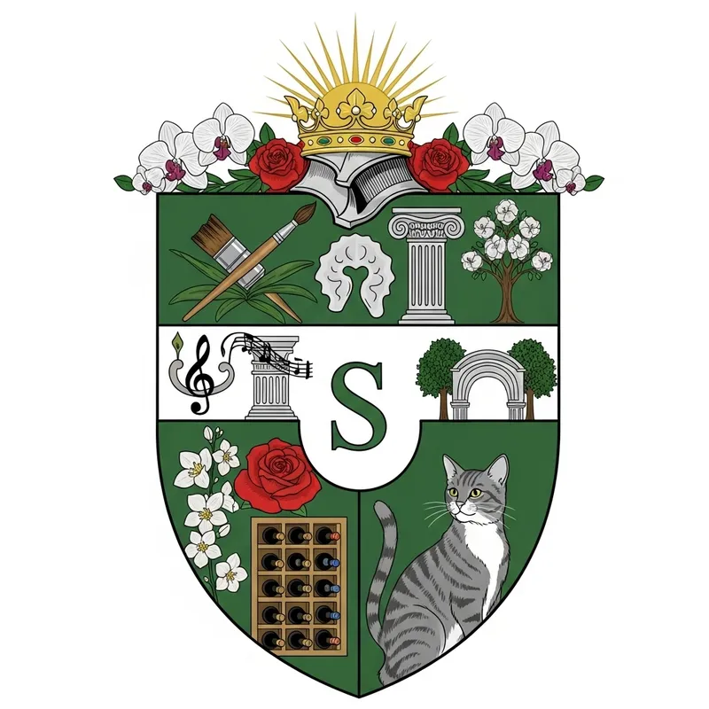 Custom Family Crest Design with Letter S