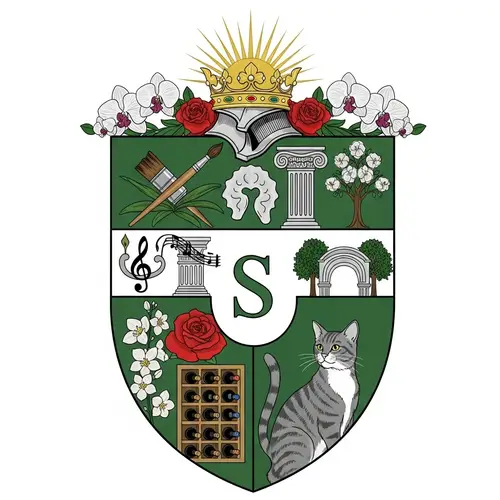 Custom Family Crest Design with Letter S