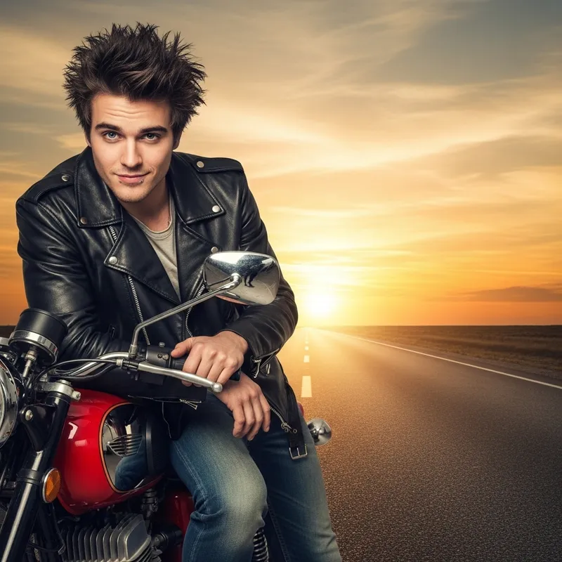 Vintage Motorcycle Bad Boy Image