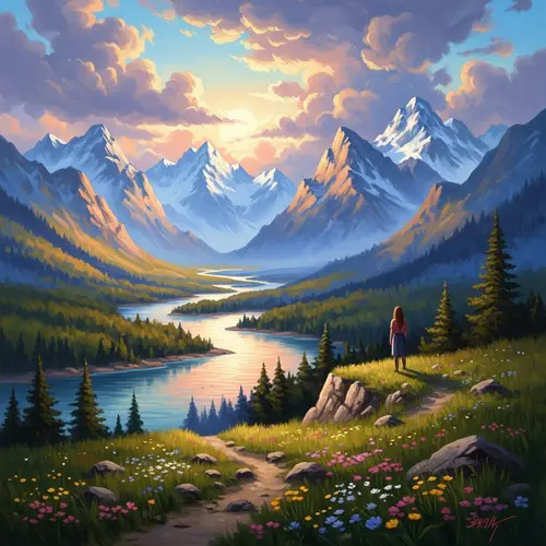 Picturesque Landscape Painting | Natural Beauty Essence