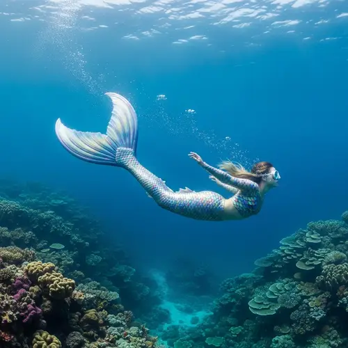 Saiya the Iridescent Mermaid in Coral Reef Dream