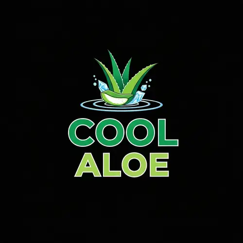 Modern Cool Aloe Logo Design | Fresh & Vibrant