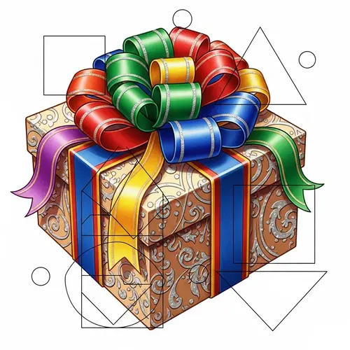 Gift-themed Drawing Design for Coupon Bond