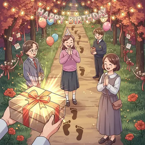 Joyous Celebration: Radiant Gift Box & Loving Atmosphere