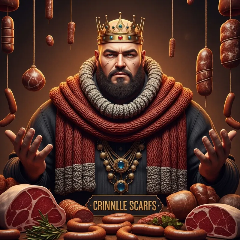 Majestic Monarch of Crinkle Scarfs: Regal Presence Captured