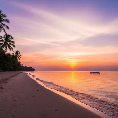 Tranquil Sunrise Scene at Serene Beach