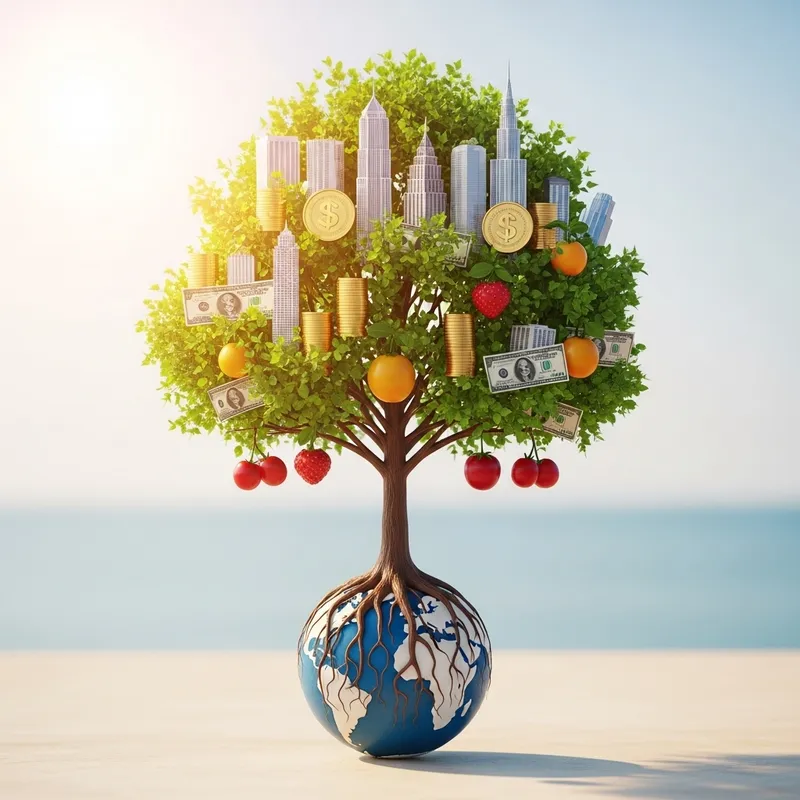 Abstract Business Growth: Visualize Success