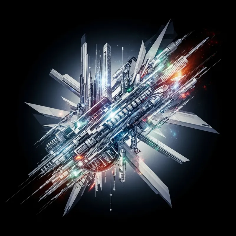 Abstract Futuristic Composition | Visual Technology Art
