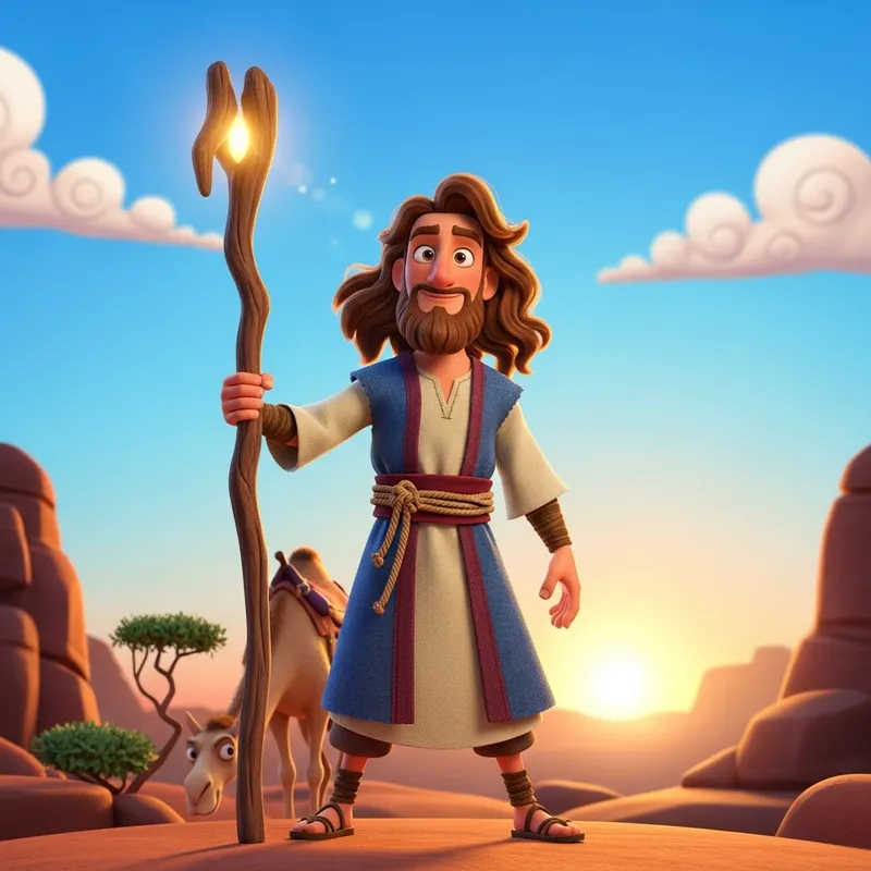 Pixar-Style Moses: Dynamic 3D Animation