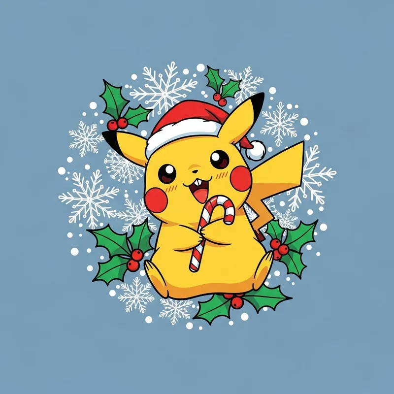 Festive Anime Christmas T-Shirt Design Festive Anime Christmas T-Shirt Design