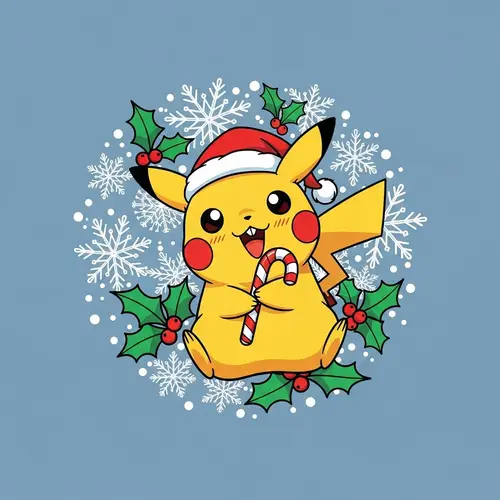 Festive Anime Christmas T-Shirt Design