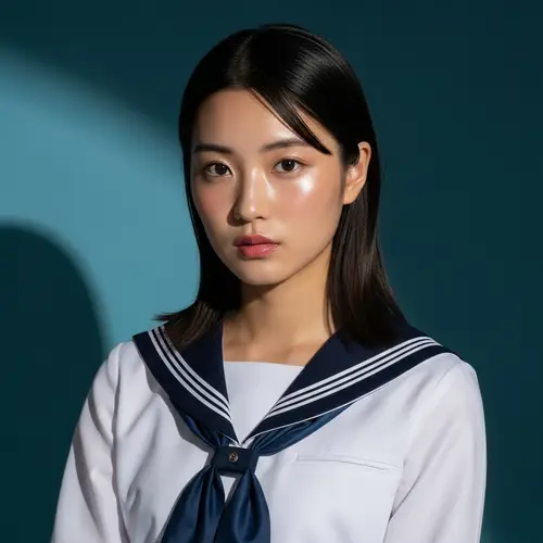 Japanese Sailor Girl with a Mysterious Aura | Glamorous High School Student
