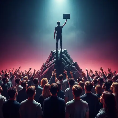 Peak of Fame: A Diverse Crowd in Admiration