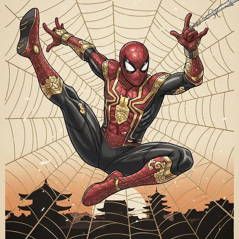 Japanese Iron Spiderman Action Pose Japanese Iron Spiderman Action Pose