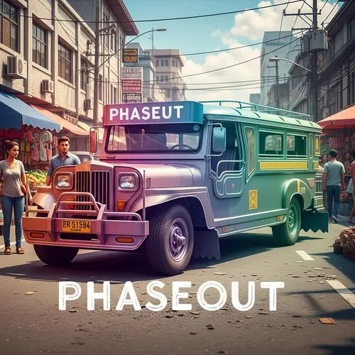 Vibrant Jeepney Phaseout Design with Color Gradient - Philippines