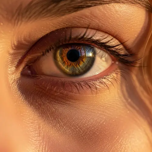 Gentle Gleam of Affection in Woman's Eyes