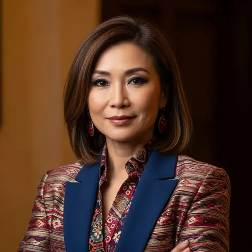 Asian Descent Lady in Contemporary Style Portrait