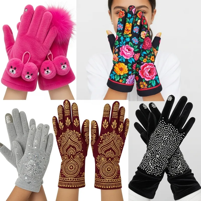Stylish Gloves for Girls of Diverse Backgrounds