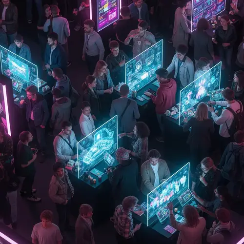 Frenzied Cyberpunk Digital Art Exhibition | Neon Lights & NFT Bidding