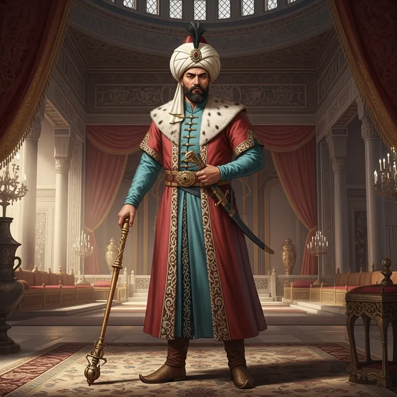 Fatih Sultan Mehmet | 15th Century Ottoman Empire Ruler in Grand Attire