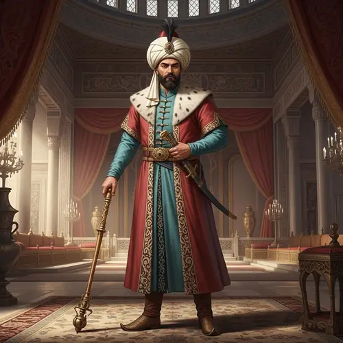 Fatih Sultan Mehmet | Ottoman Empire Ruler in Regal Attire