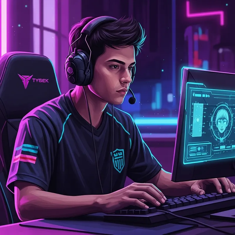 Dynamic Digital Art of an Esports Player Dynamic Digital Art of an Esports Player