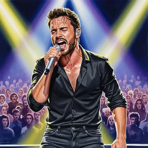 Watercolor Portrait of Martín from Operación Triunfo 2023