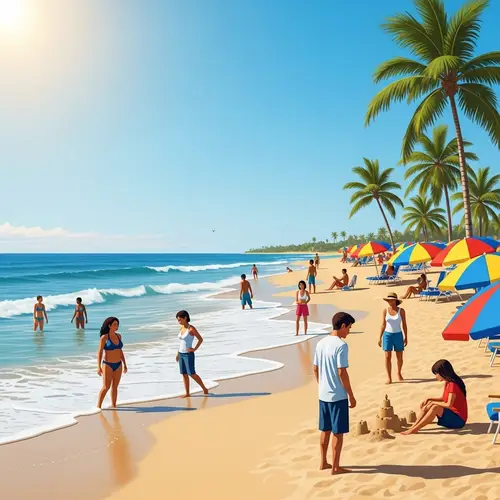 Tranquil Beach Scene | Summer Day Vibes