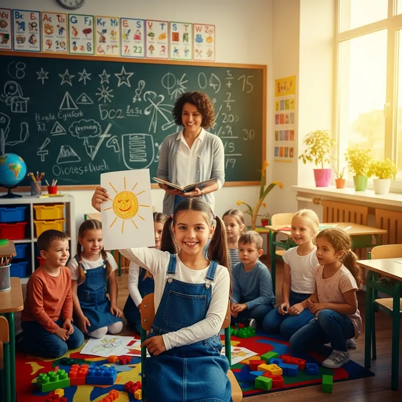 Joyful Classroom Moment: Tickle Fun and Laughter