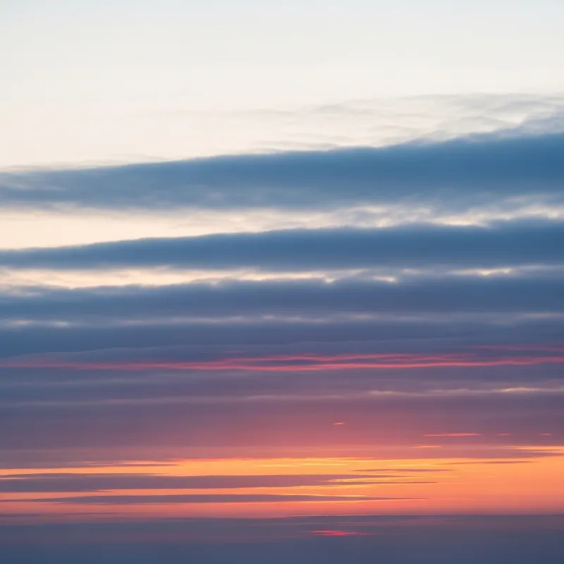 Soft Realistic Sunset Sky with Dreamy Clouds Soft Realistic Sunset Sky with Dreamy Clouds