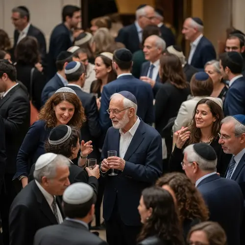 Dynamic Jewish Community Gathering | Engaging Conversations & Cultural Traditions